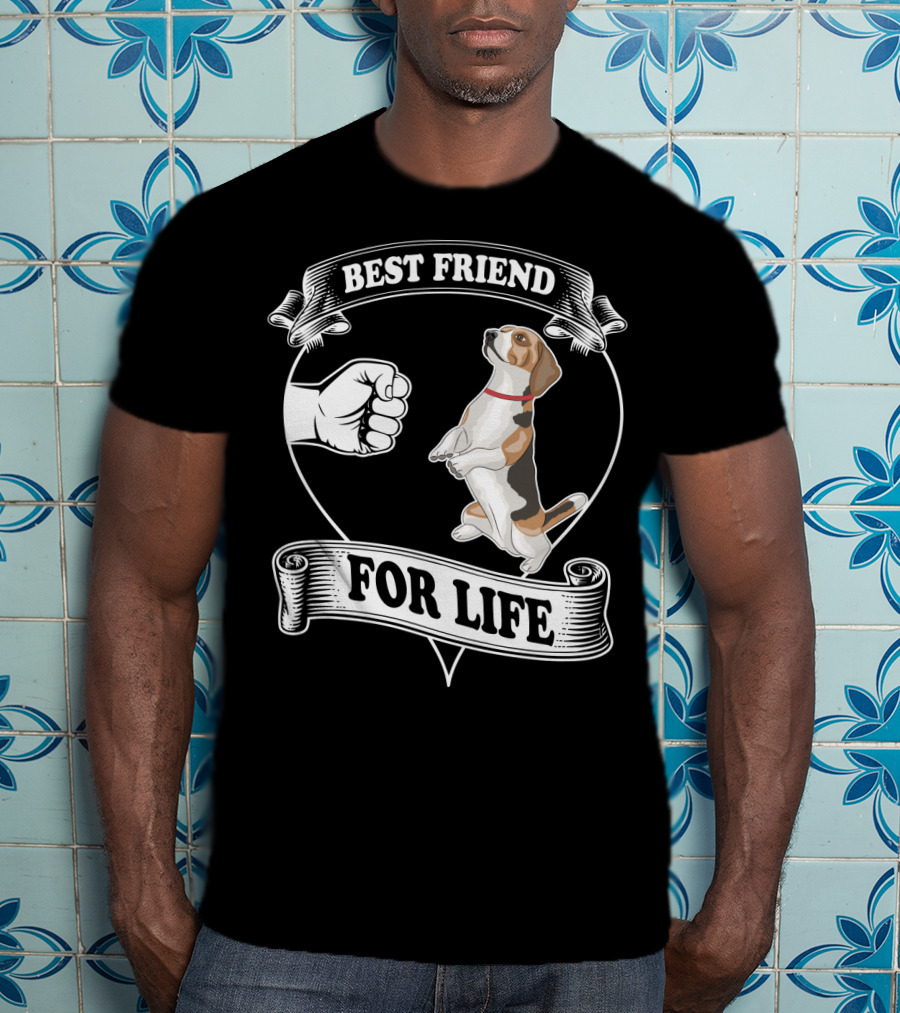 Beagle Best Friend For Life Fist Bump Paw T-Shirt