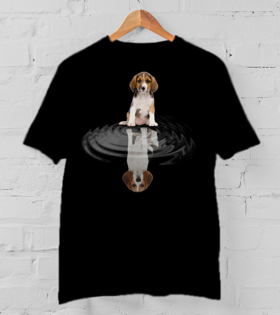 Beagle Reflection Dream In Rippling Water T-Shirt