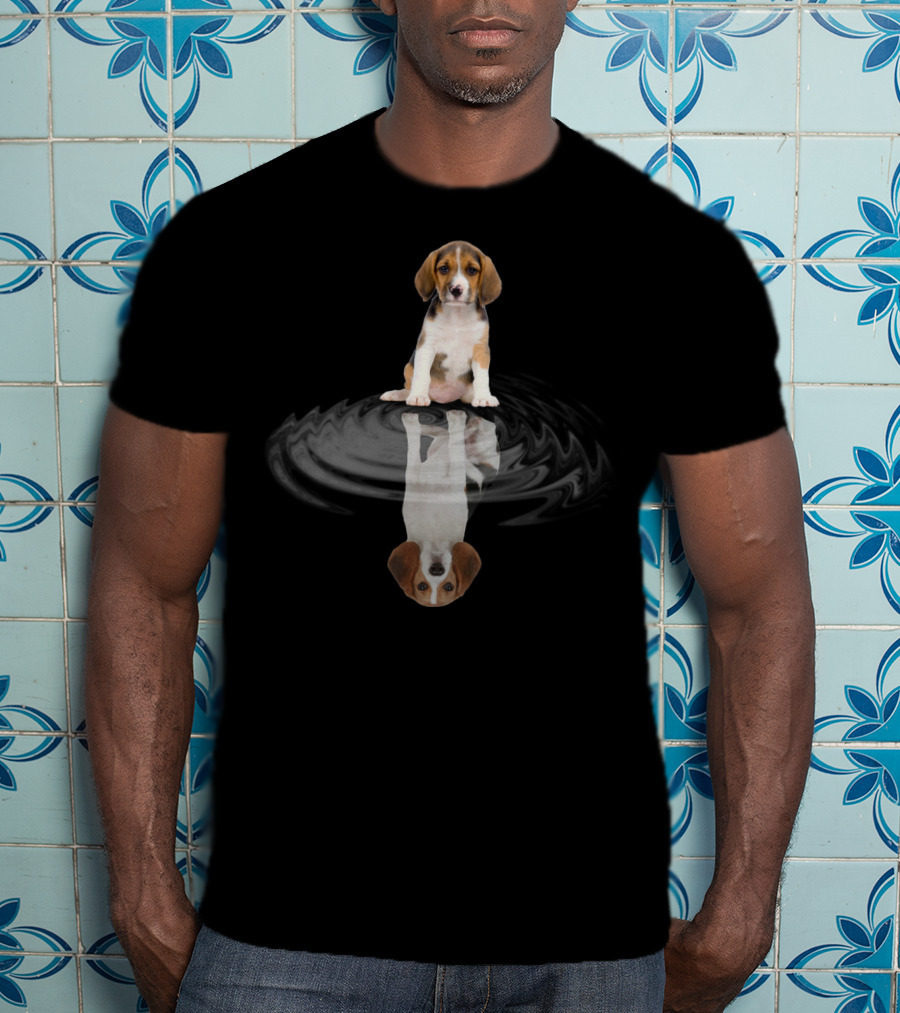 Beagle Reflection Dream In Rippling Water T-Shirt