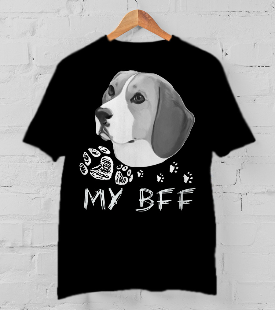 Beagle My BFF Paw Prints T-Shirt