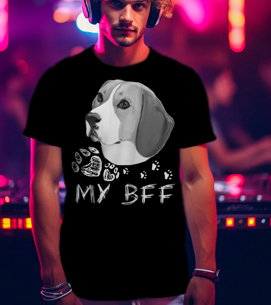Beagle My BFF Paw Prints T-Shirt