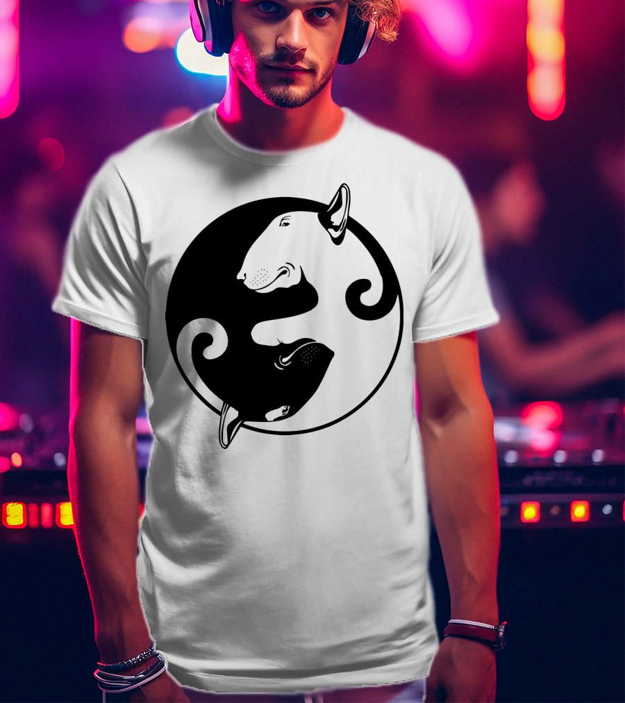 Yin Yang Bullterrier T-Shirt