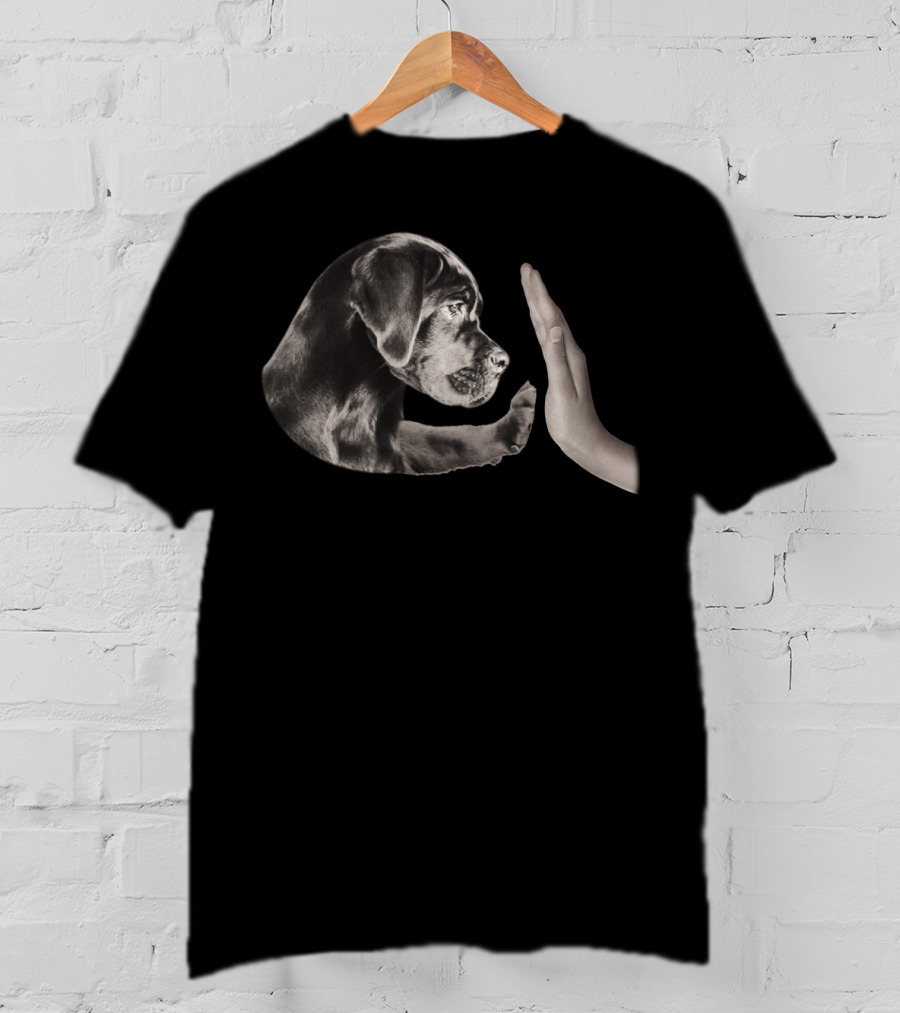 Cane Corso Puppy Paw Highfive With Hand T-Shirt