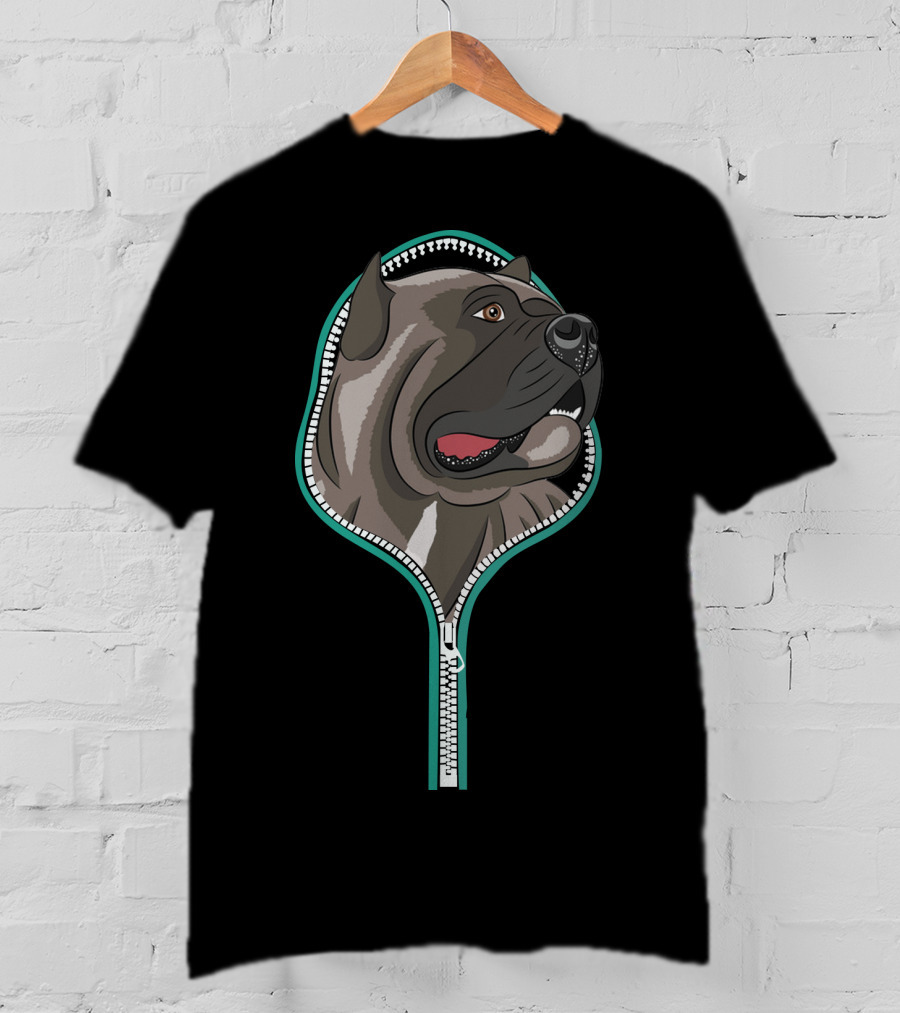 Cane Corso Dog Zipper Graphic Chiot Cane Corso Zip T-Shirt