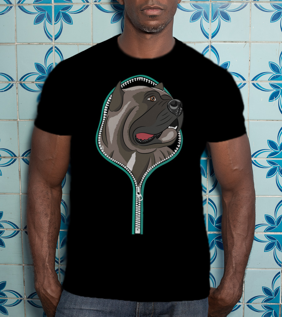 Cane Corso Dog Zipper Graphic Chiot Cane Corso Zip T-Shirt
