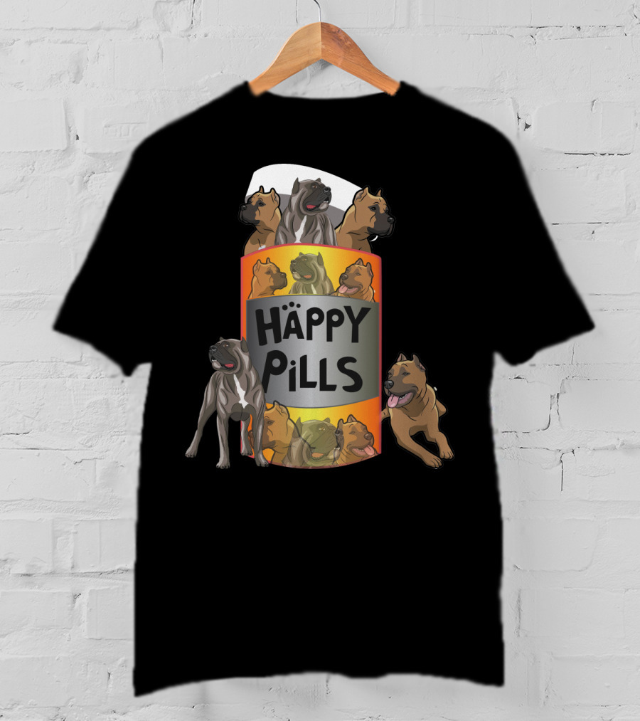 Happy Pills Dog Cartoon Canine Delight T-Shirt