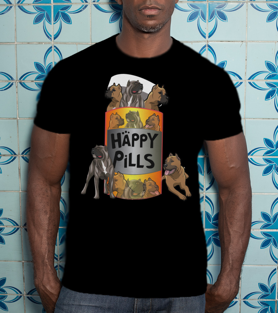 Happy Pills Dog Cartoon Canine Delight T-Shirt
