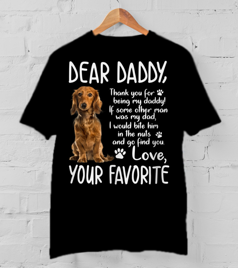 Dear Daddy Thank You For Being My Daddy Love Your Favorite Cocker Spaniel T-Shirt