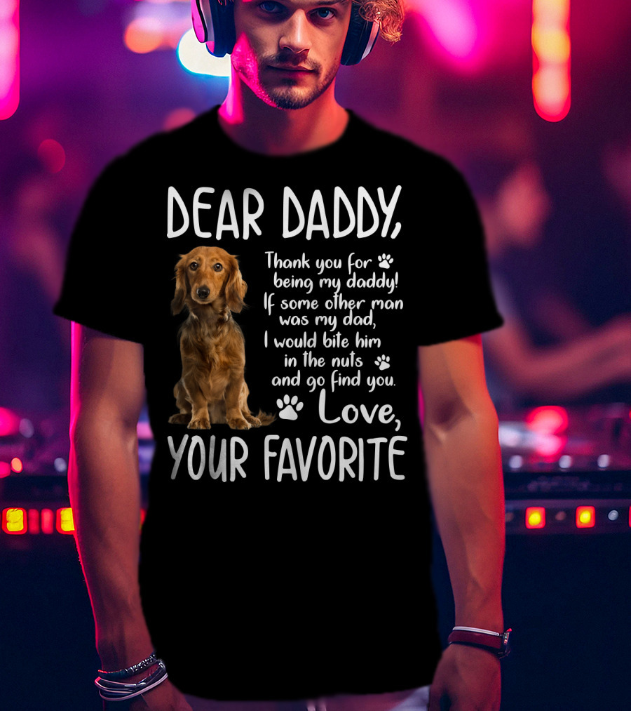 Dear Daddy Thank You For Being My Daddy Love Your Favorite Cocker Spaniel T-Shirt