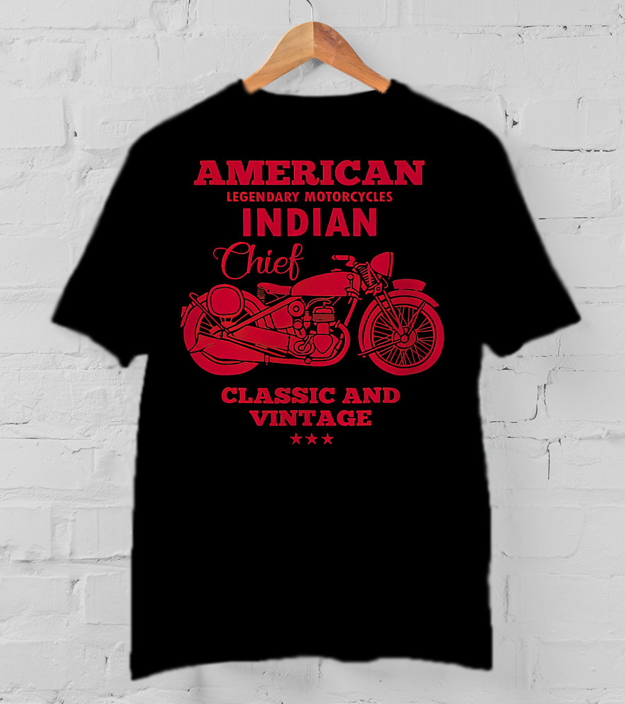 American Legendary Motorcycles Indian Chief Classic And Vintage T-Shirt