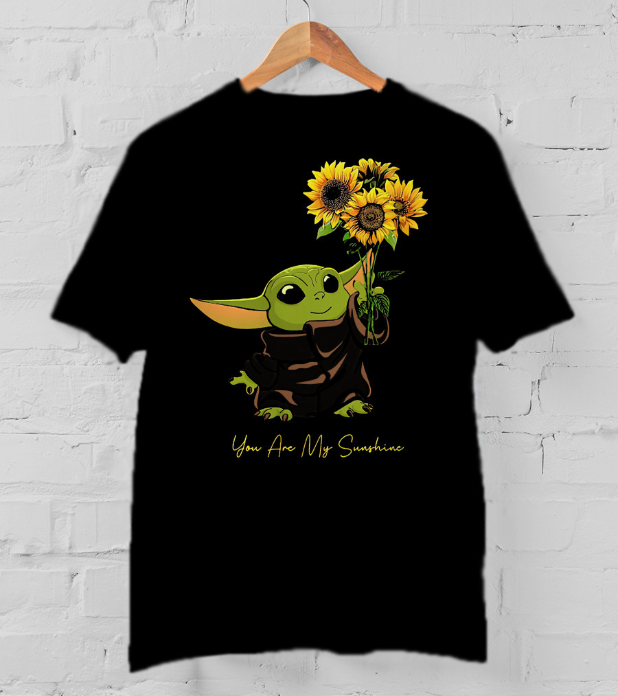 Baby Yoda You Are My Sunshine Sunflowers T-Shirt
