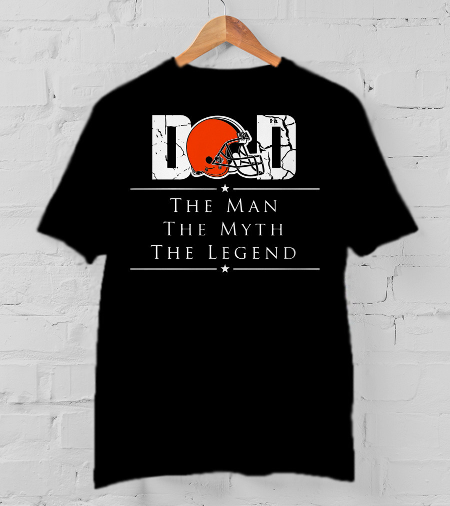Cleveland Browns Dad The Man The Myth The Legend Football Helmet T-Shirt
