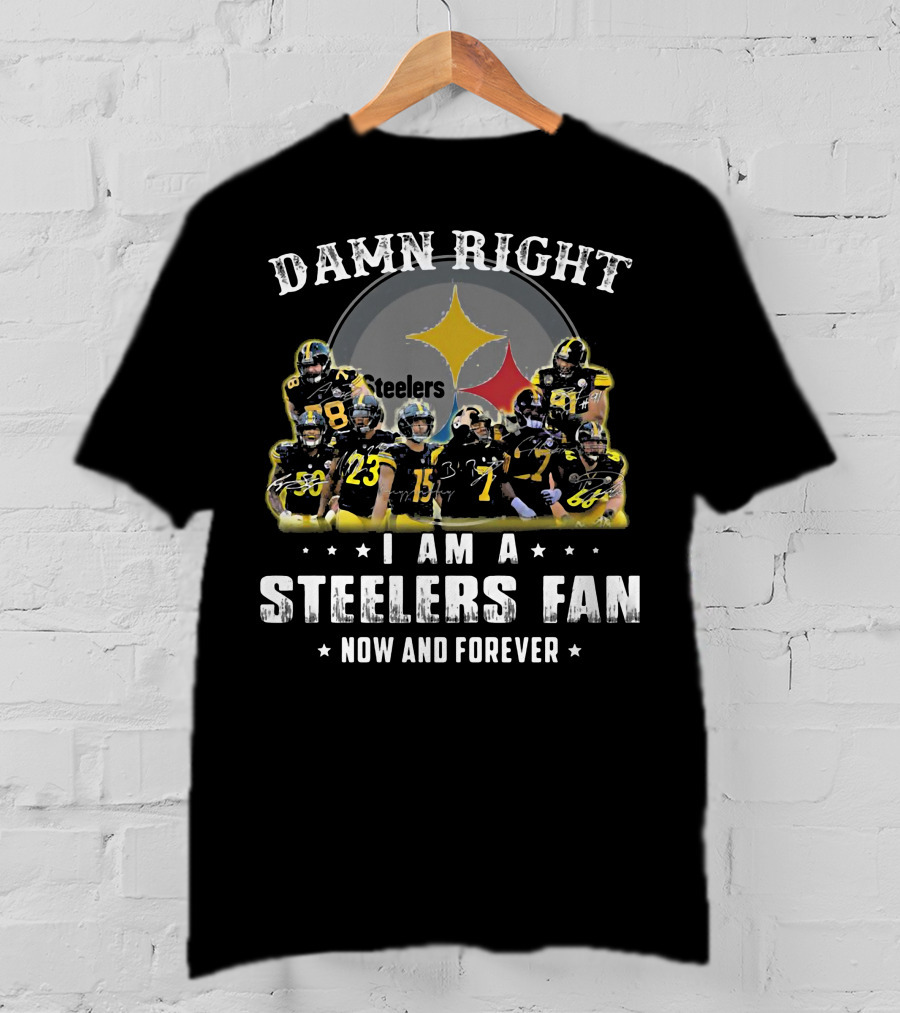 Damn Right Steelers Fan Now And Forever Players T-Shirt