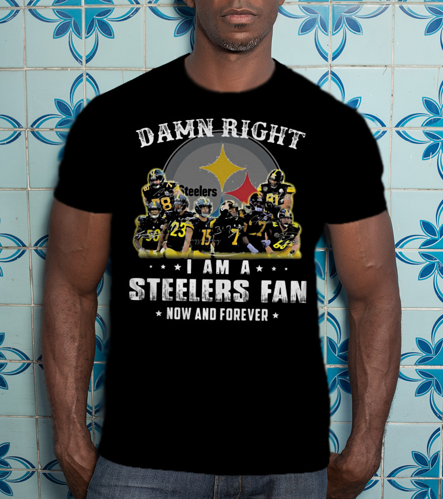 Damn Right Steelers Fan Now And Forever Players T-Shirt