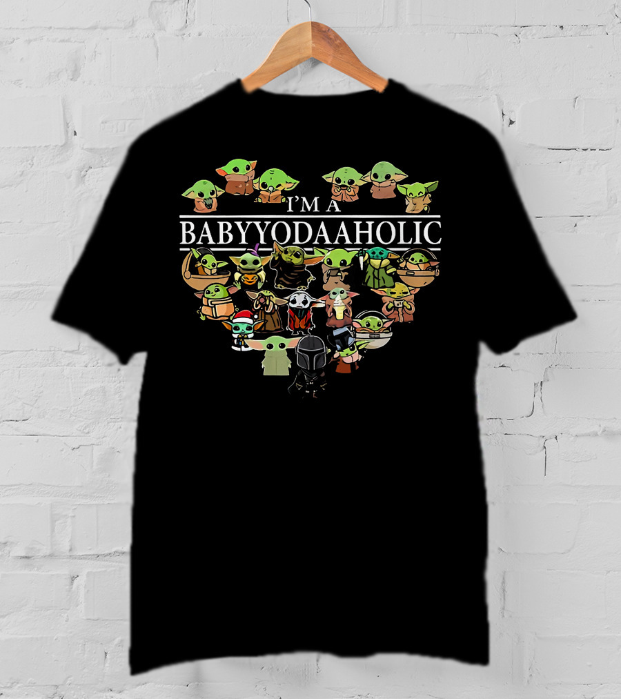 I'm A Babyyodaaholic Star Wars Grogu Mandalorian Character Collection T-Shirt