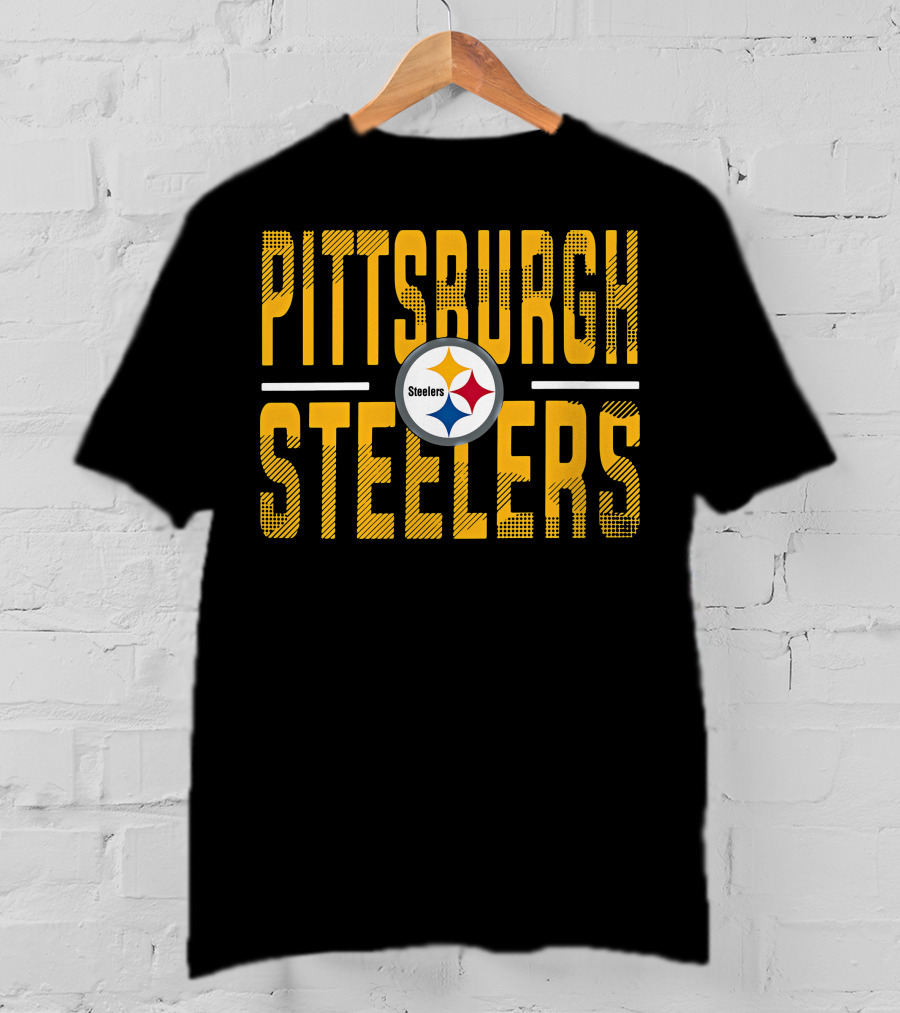 Pittsburgh Steelers Steelers Logo Yellow Black T-Shirt