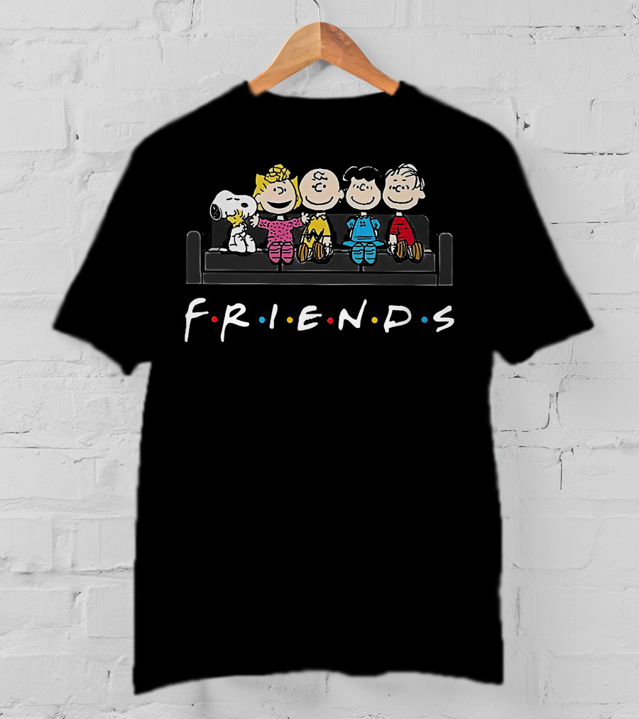 Snoopy And Friends On Sofa Iconic TV Show T-Shirt