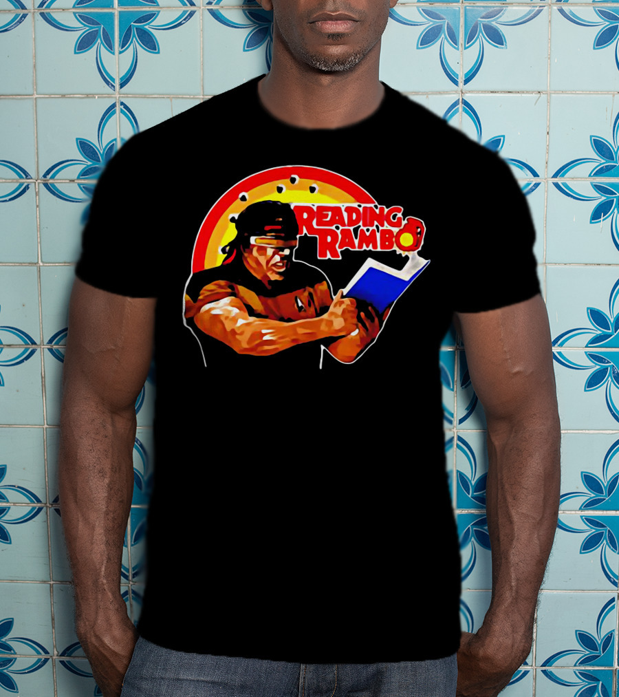 Reading Rambo Rainbow Book T-Shirt