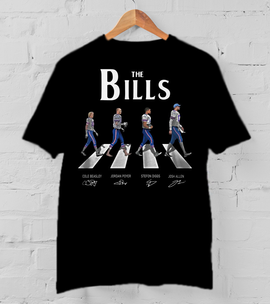 The Bills Abbey Road Cole Beasley Jordan Poyer Stefon Diggs Josh Allen Signatures T-Shirt
