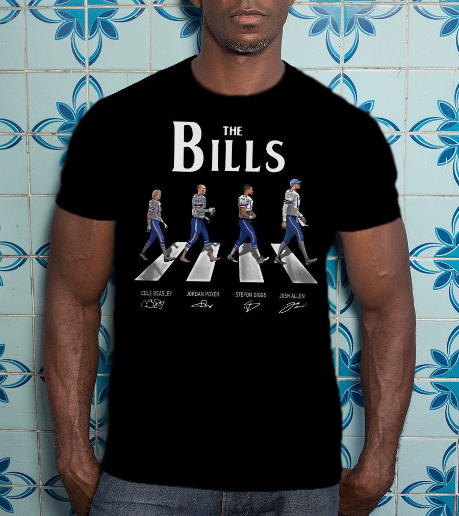 The Bills Abbey Road Cole Beasley Jordan Poyer Stefon Diggs Josh Allen Signatures T-Shirt