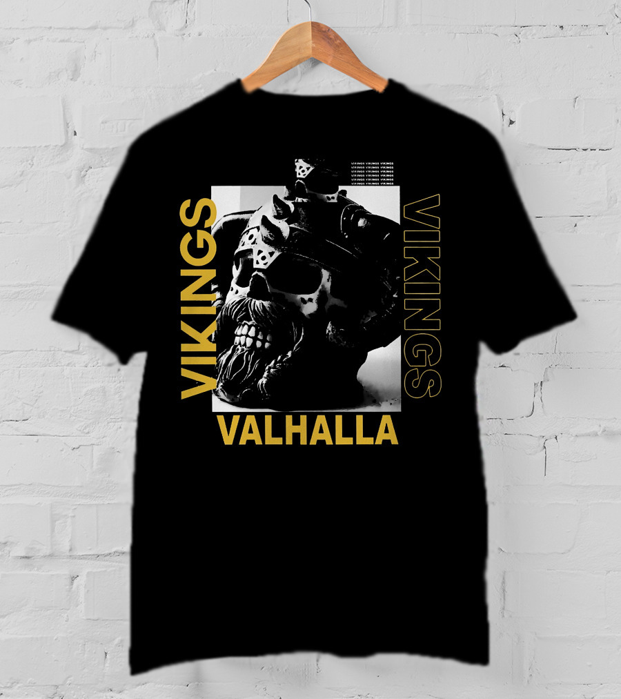 Vikings Valhalla Yule Skull Helm T-Shirt