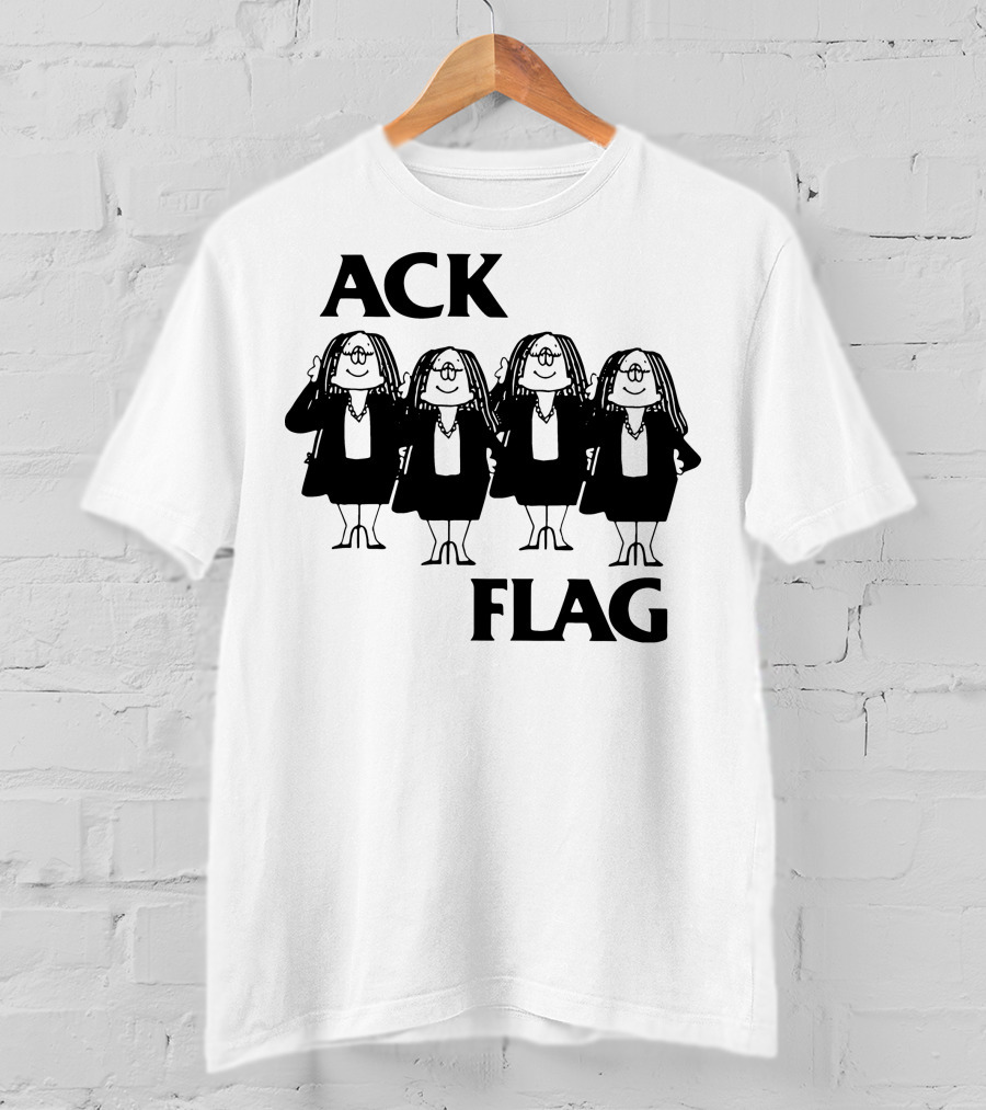 Ack Flag Cathy Comic Parody Black Flag T-Shirt