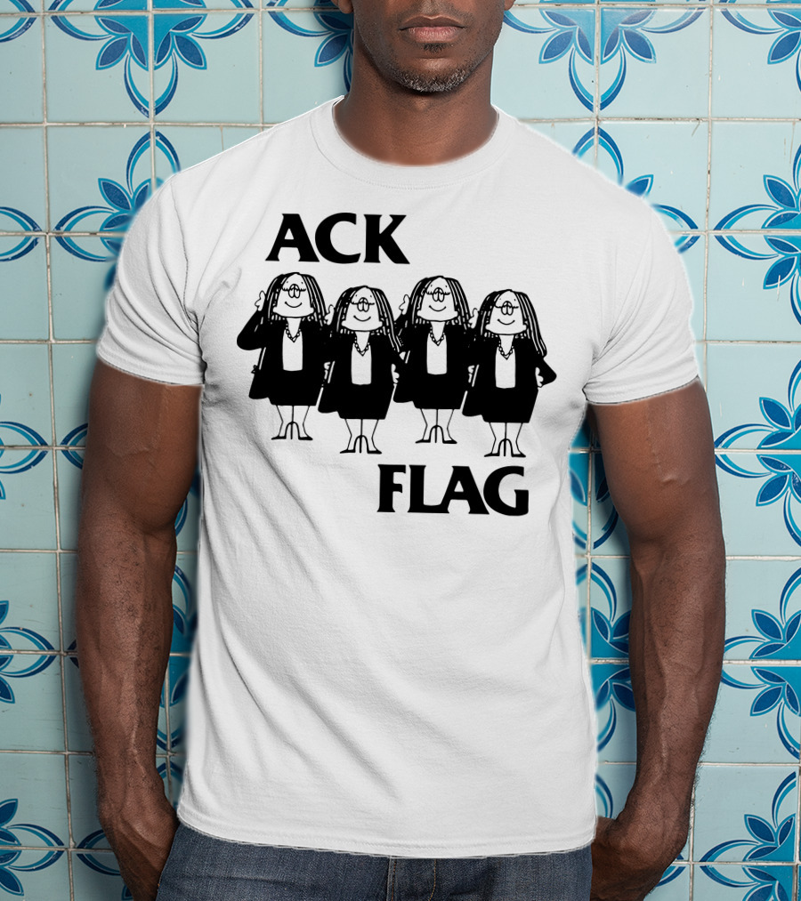 Ack Flag Cathy Comic Parody Black Flag T-Shirt