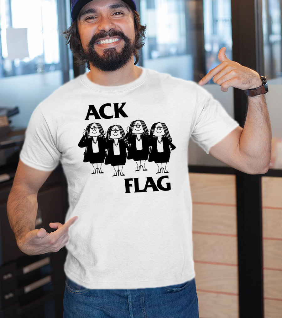 Ack Flag Cathy Comic Parody Black Flag T-Shirt