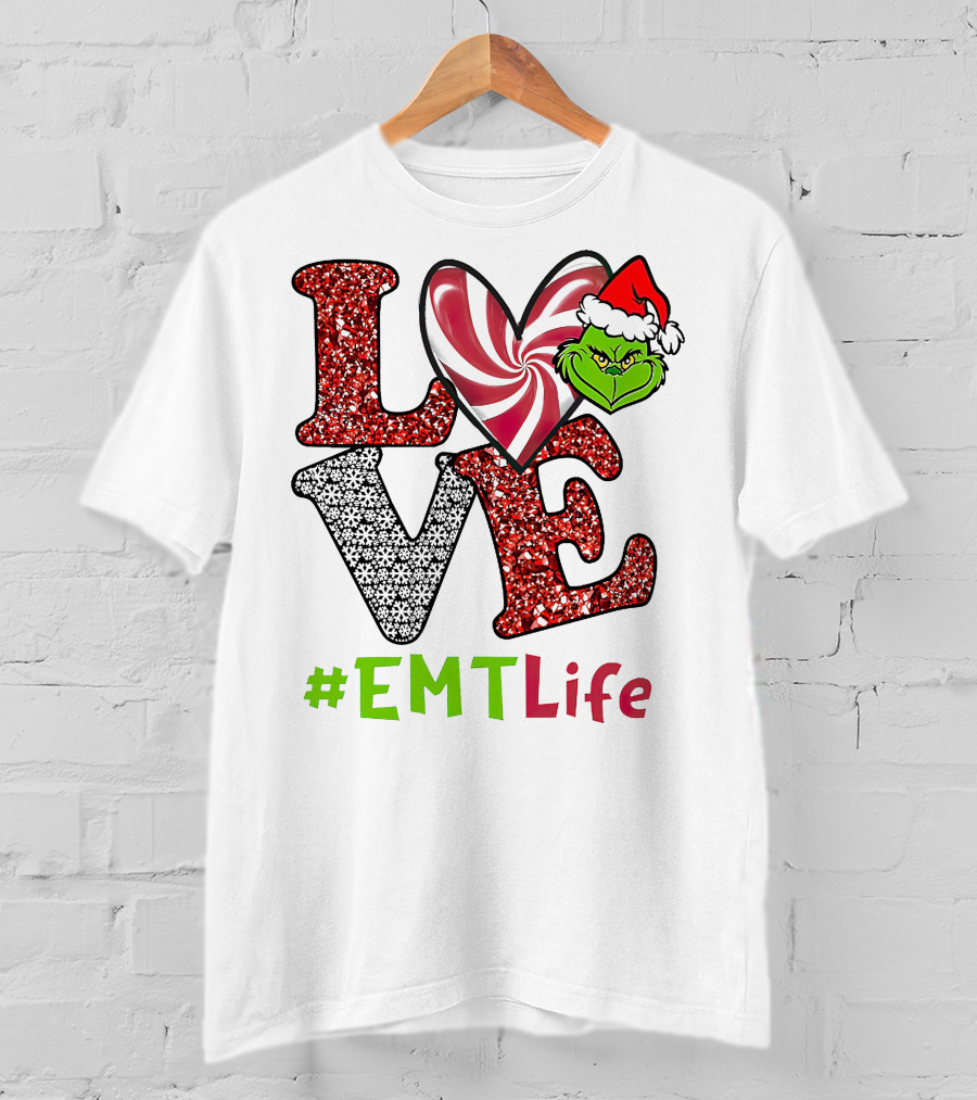 Love Grinch Heart #EMTLife T-Shirt