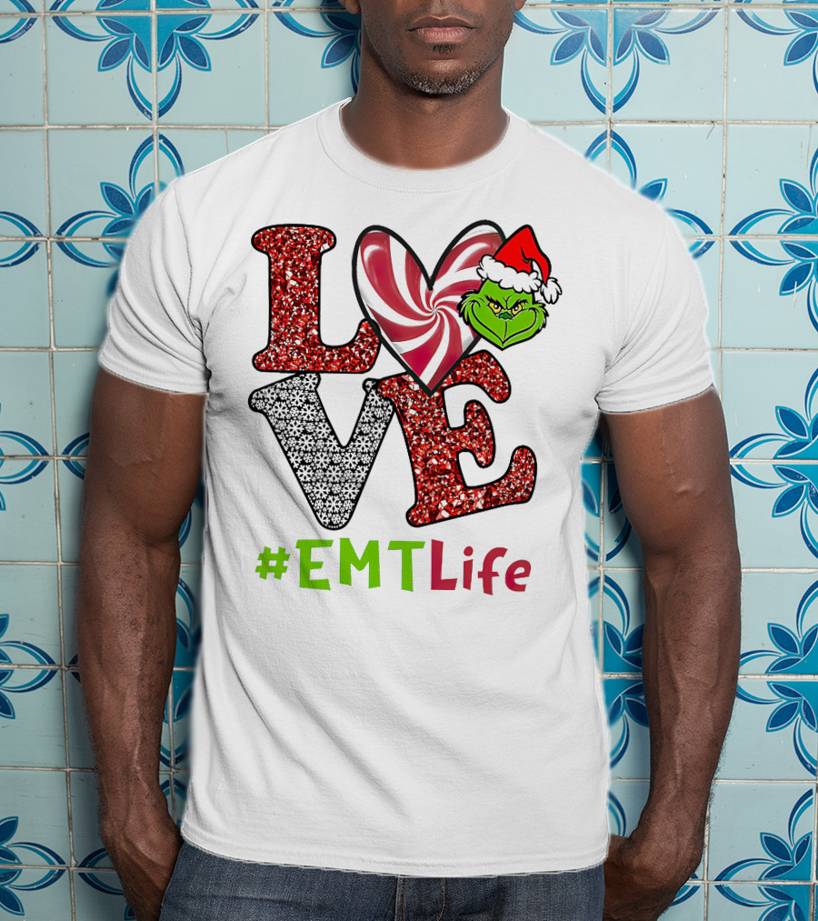 Love Grinch Heart #EMTLife T-Shirt