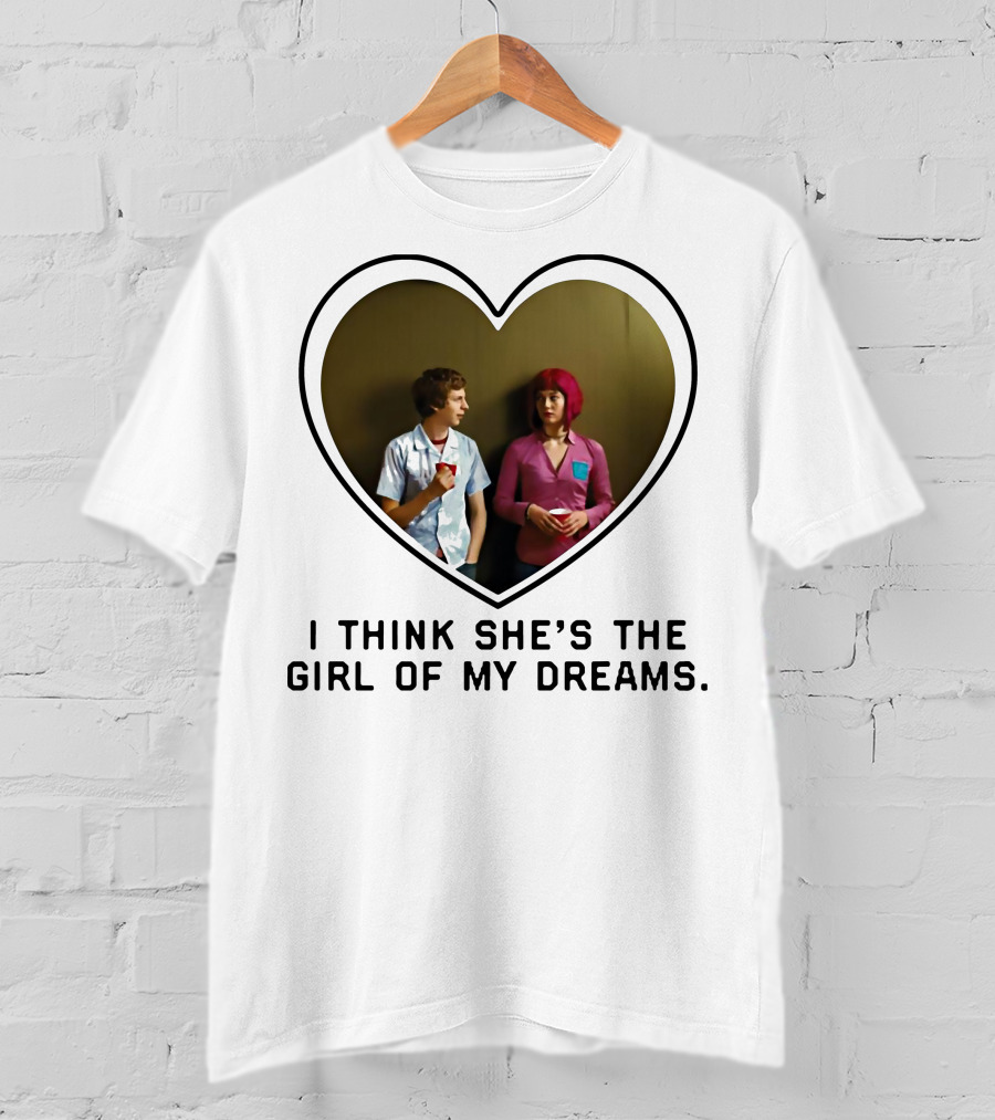 I Think She's The Girl Of My Dreams Heart-Shaped Scene With Young Couple T-Shirt
