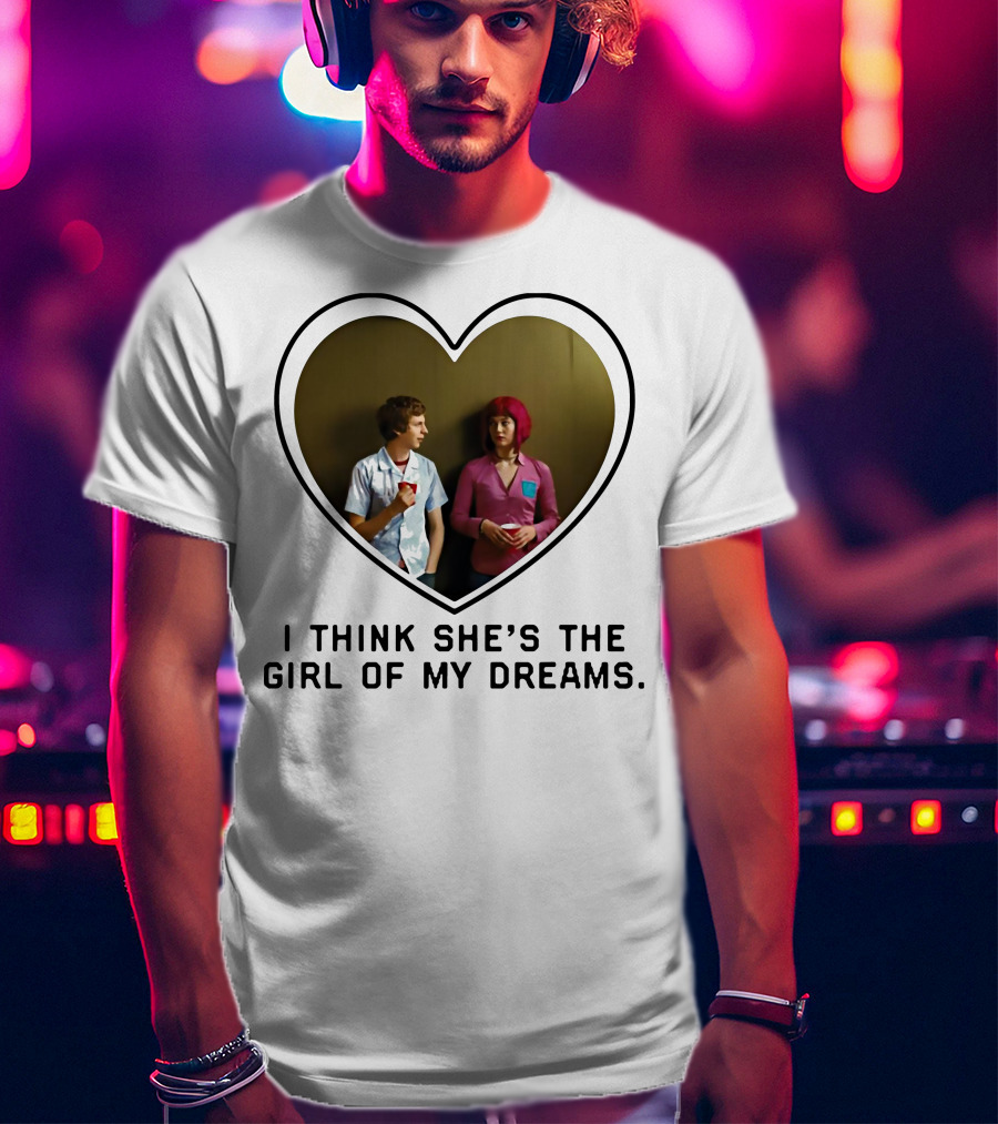 I Think She's The Girl Of My Dreams Heart-Shaped Scene With Young Couple T-Shirt
