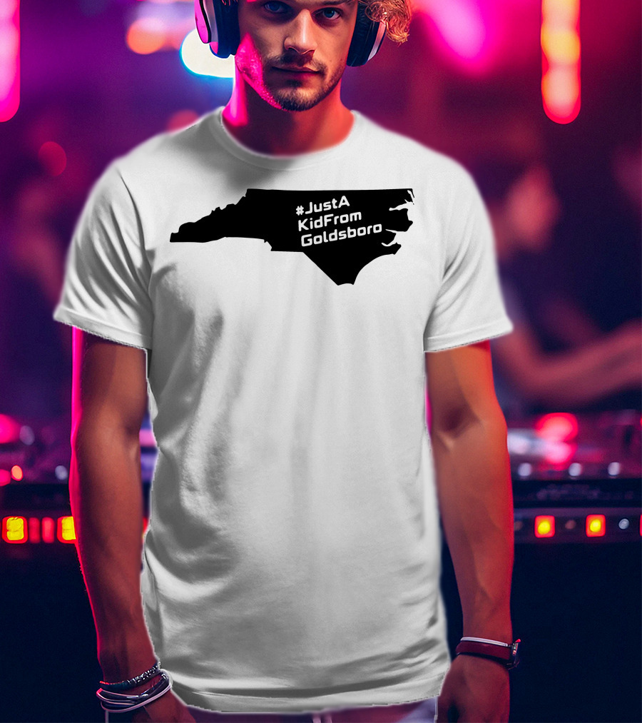 JustAKidFromGoldsboro North Carolina Map T-Shirt
