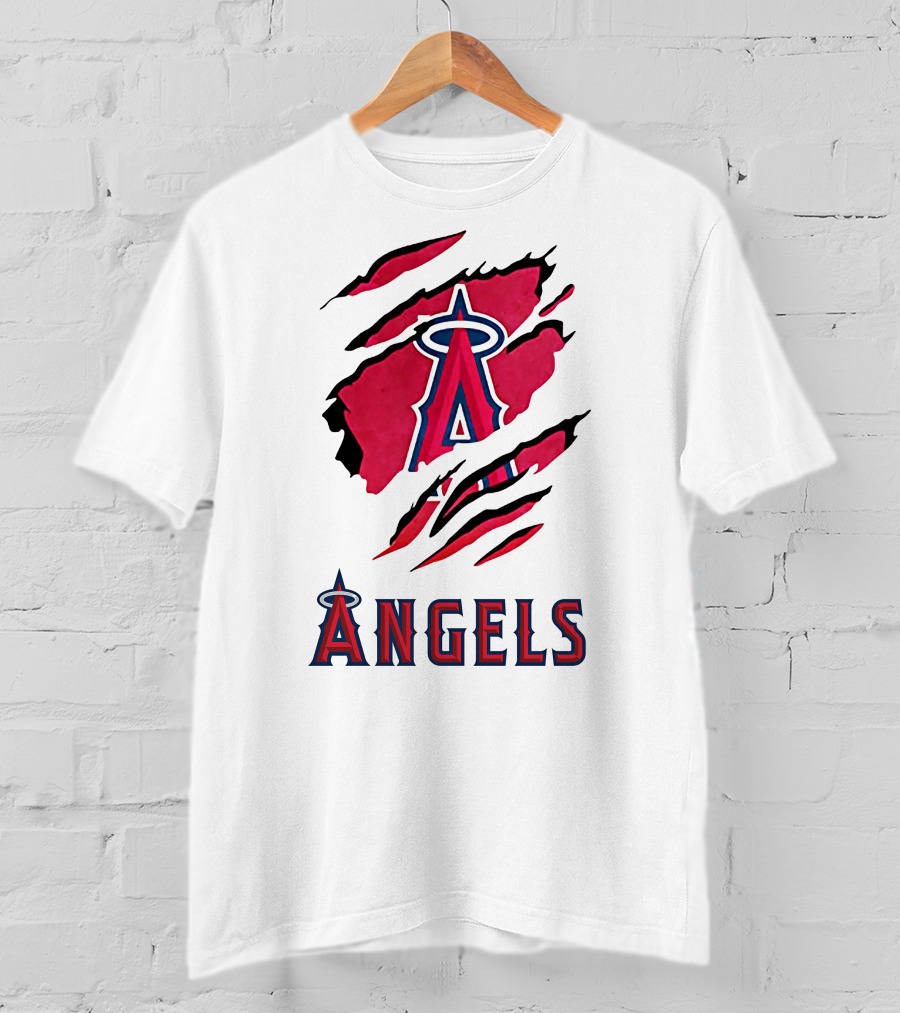 Los Angeles Angels Inside Baseball Claw Marks T-Shirt