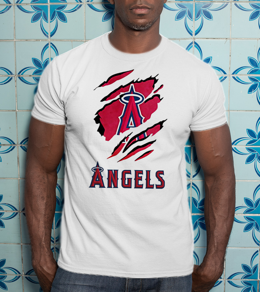 Los Angeles Angels Inside Baseball Claw Marks T-Shirt
