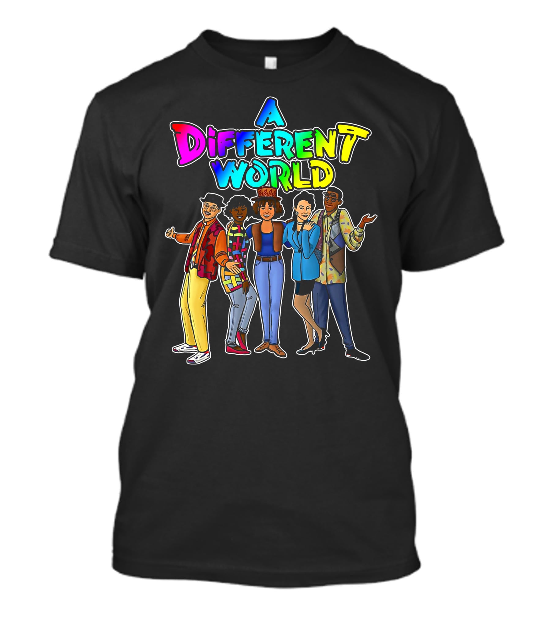 A Different World Colorful Retro Cast T-Shirt