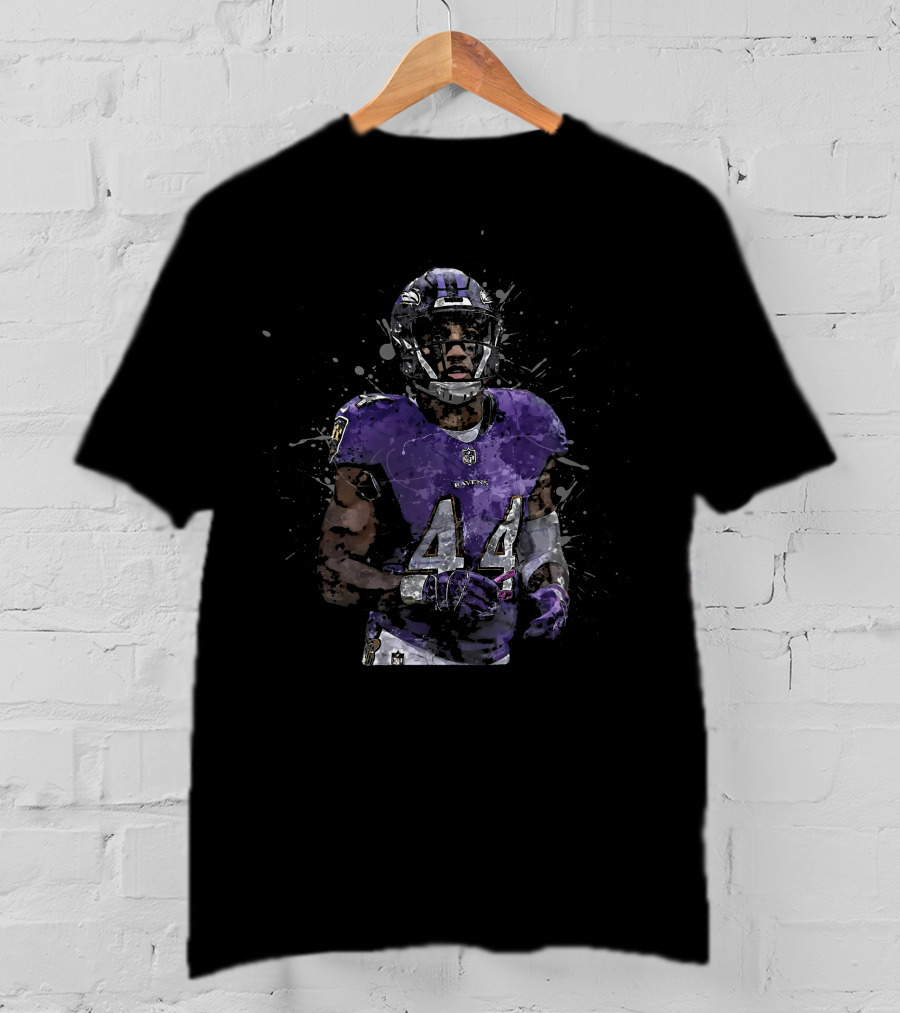Baltimore Ravens Player 44 NFL Playoffs Football T-Shirt