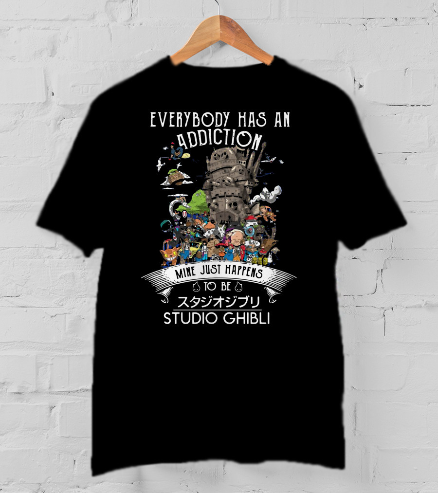 Everybody Has An Addiction Mine Just Happens To Be Studio Ghibli Castle Characters T-Shirt
