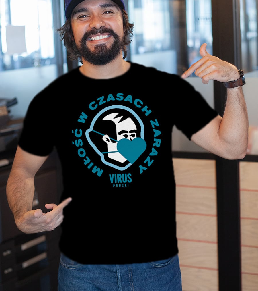 Miłość W Czasach Zarazy Virus Pruski Koszulka Męska T-Shirt