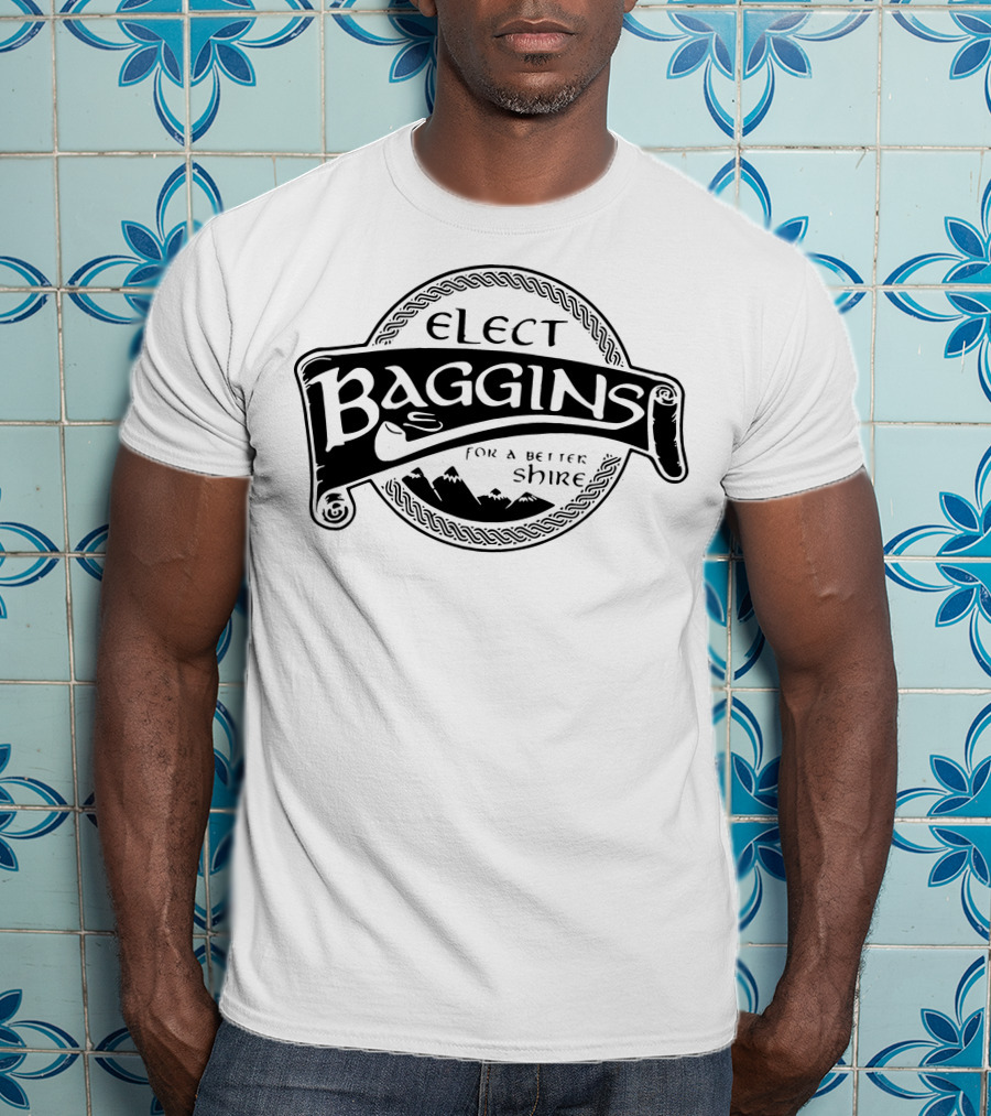 Elect Baggins For A Better Shire Middle Earth Hobbit Campaign T-Shirt