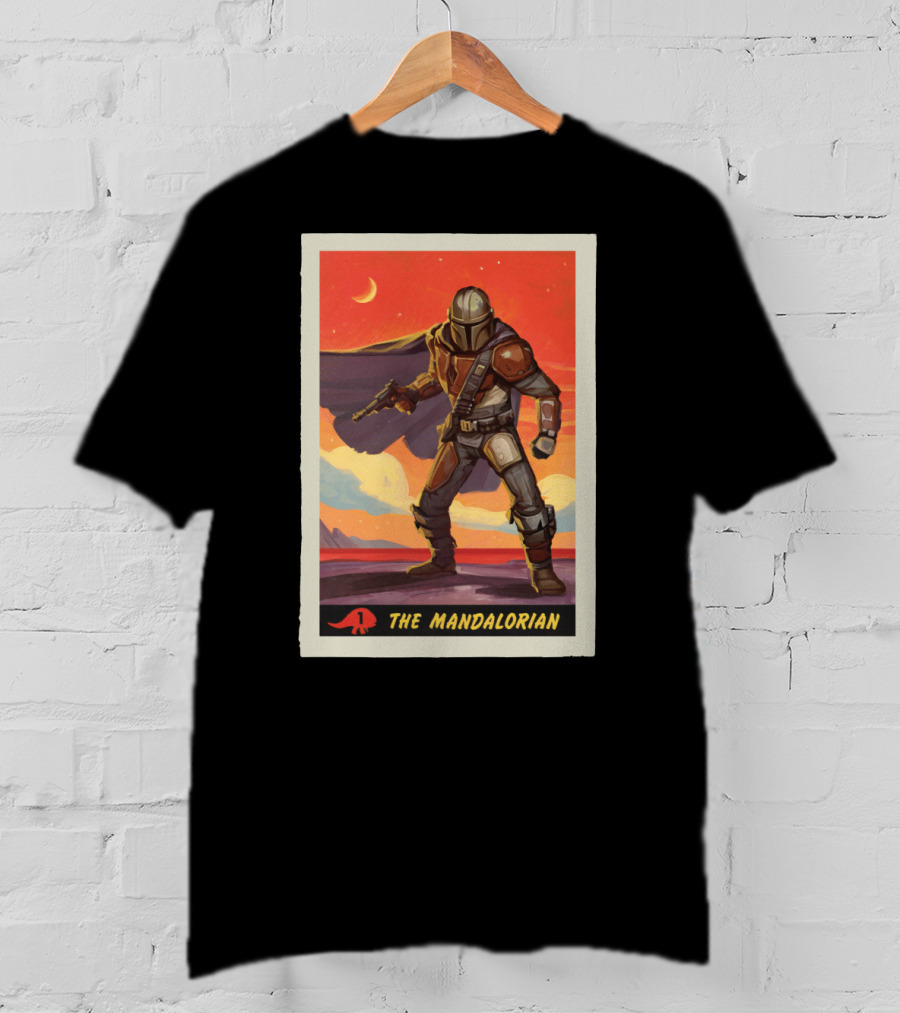 The Mandalorian Vintage Sunset Adventure Scene T-Shirt