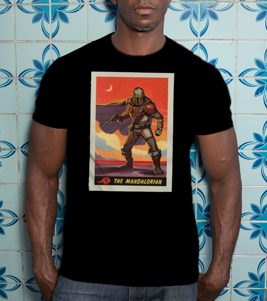 The Mandalorian Vintage Sunset Adventure Scene T-Shirt