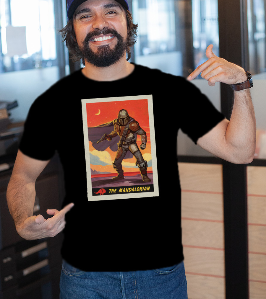 The Mandalorian Vintage Sunset Adventure Scene T-Shirt
