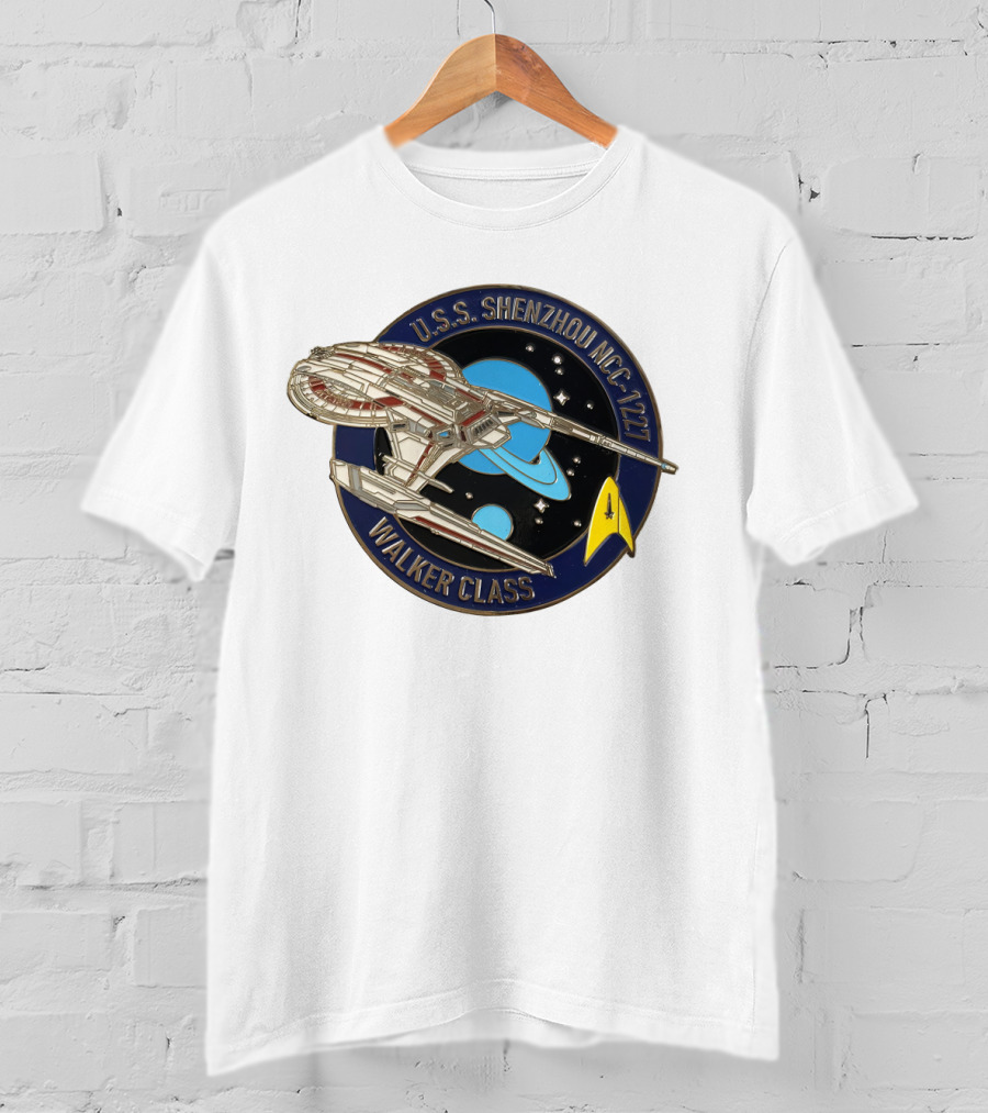 USS Shenzhou NCC-1227 Walker Class Star Trek Insignia Badge T-Shirt