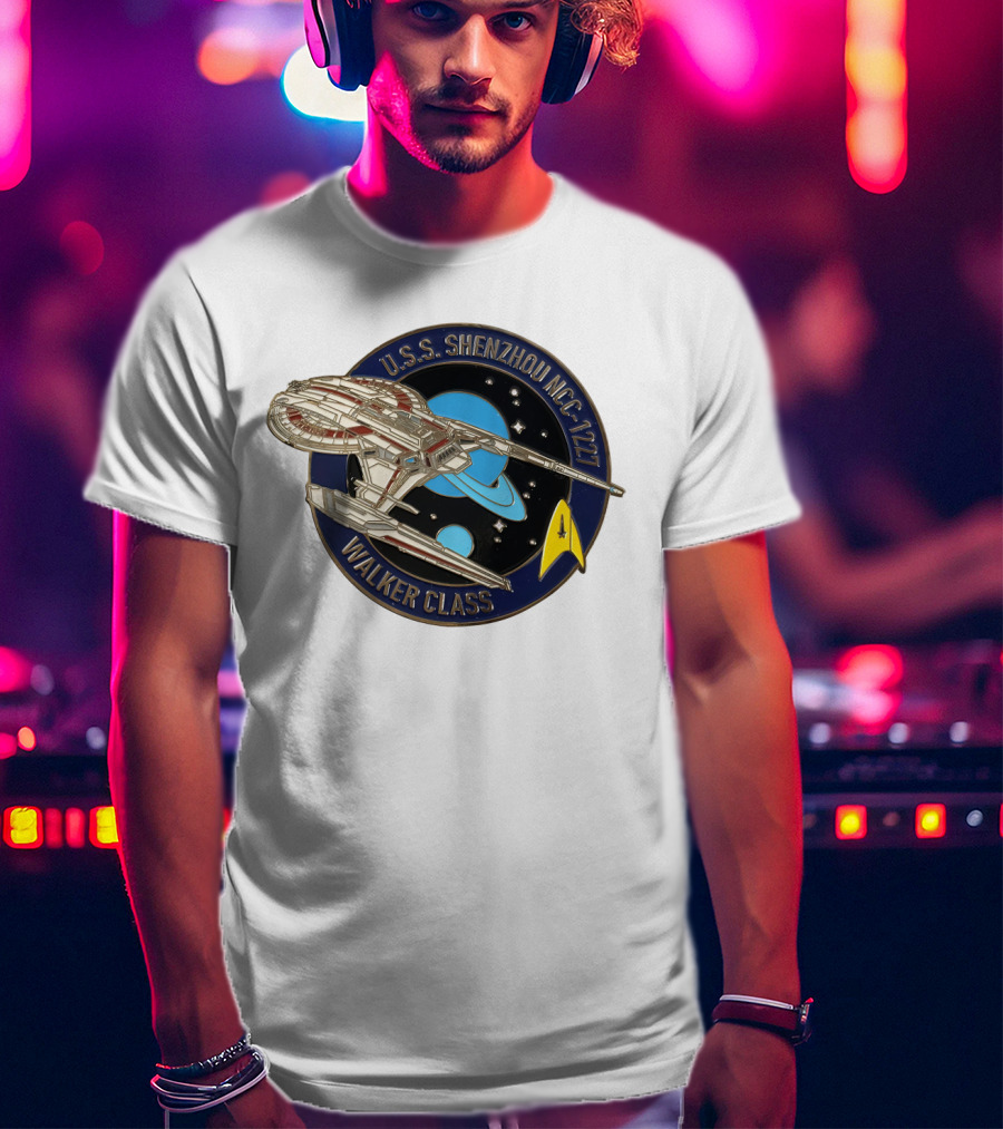 USS Shenzhou NCC-1227 Walker Class Star Trek Insignia Badge T-Shirt