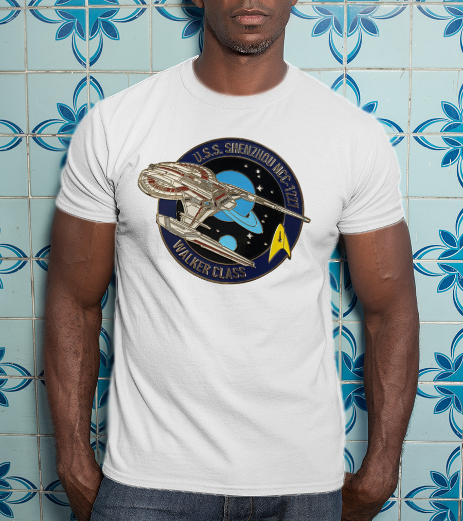 USS Shenzhou NCC-1227 Walker Class Star Trek Insignia Badge T-Shirt