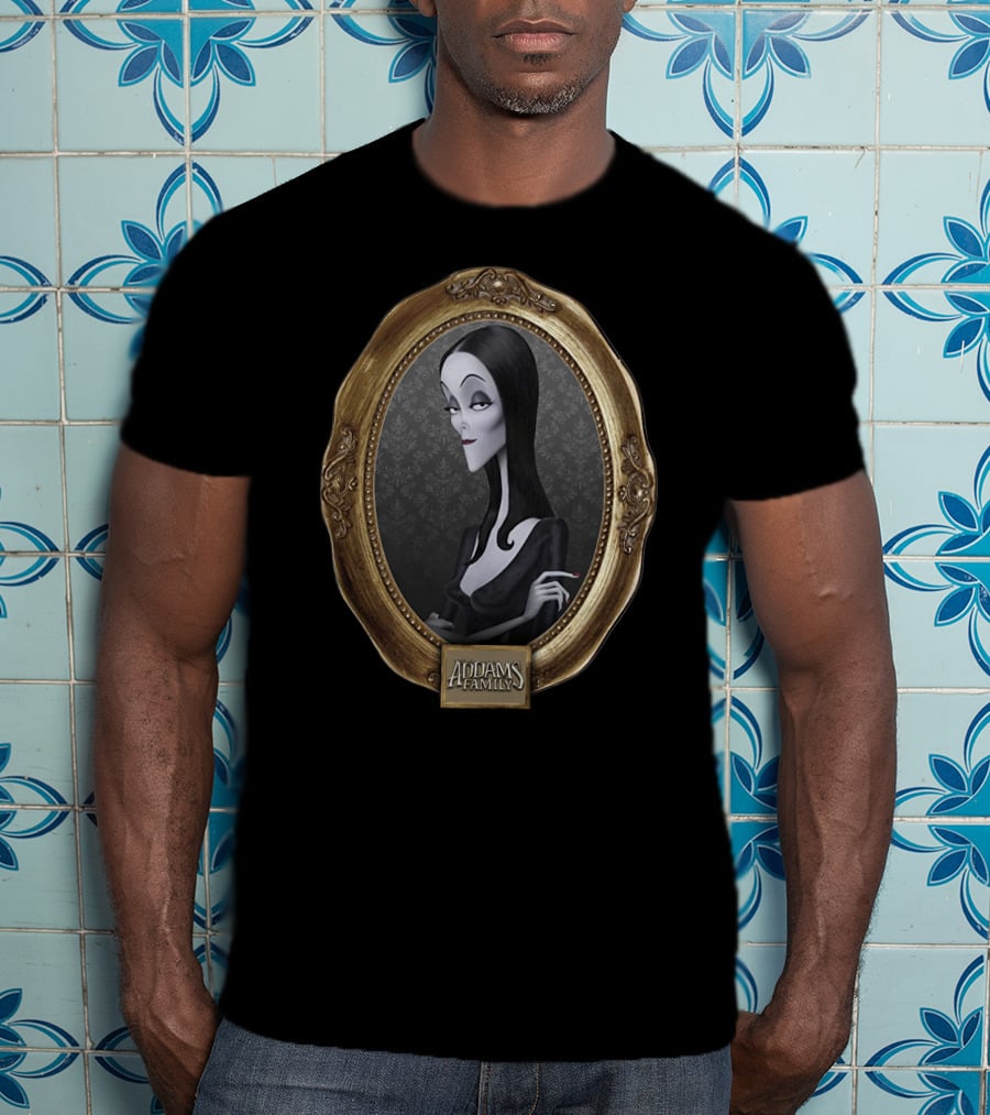 Addams Family Morticia Addams Portrait Vintage Frame T-Shirt