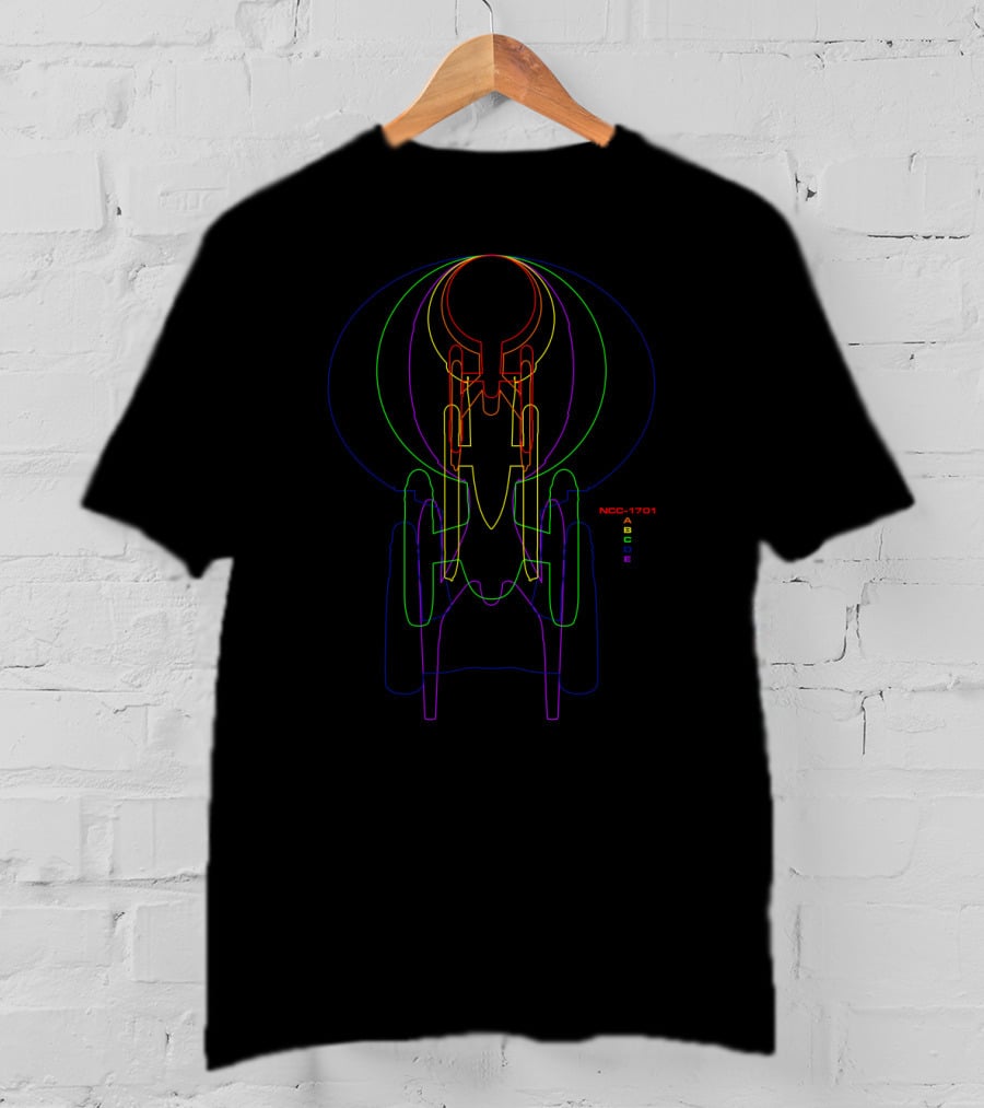 NCC-1701 A B C D E Evolution Lines T-Shirt