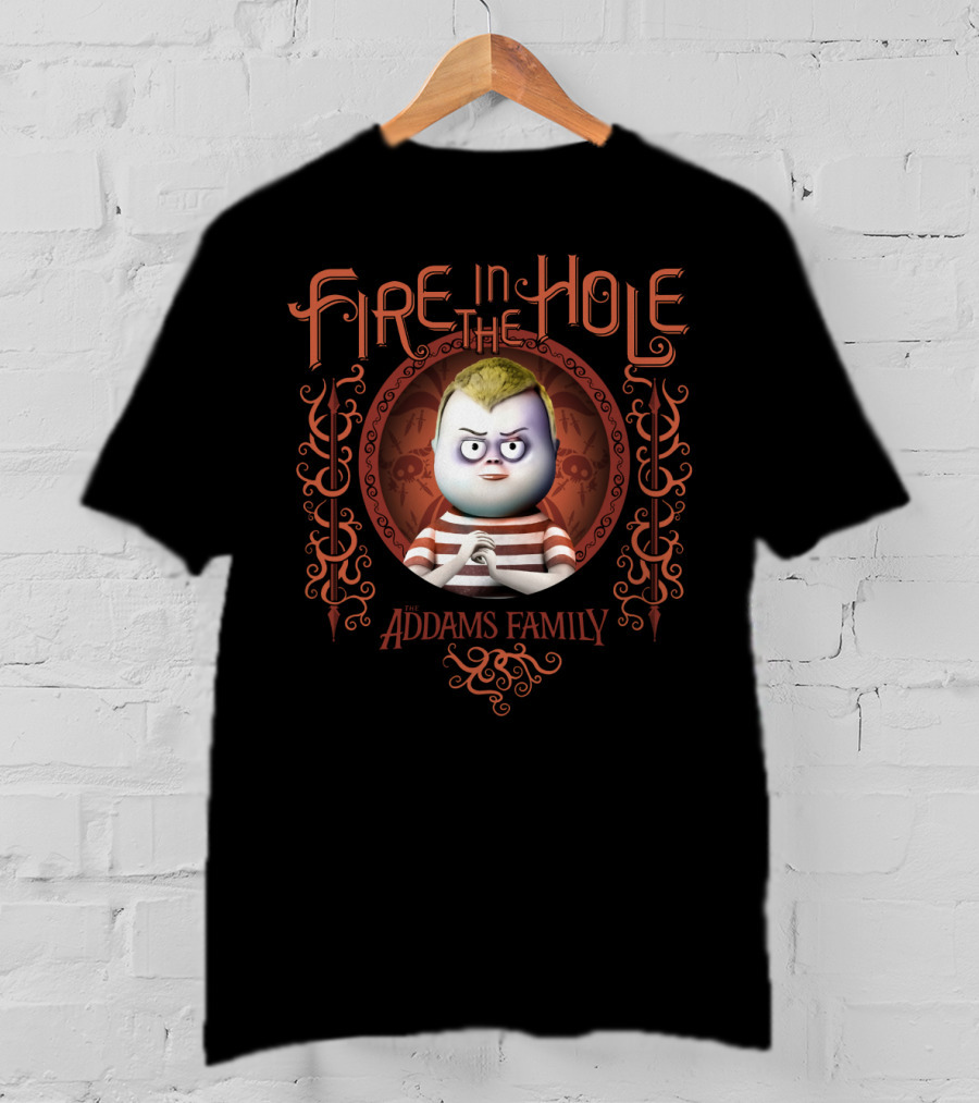 The Addams Family Pugsley Addams Fire In The Hole Gothic T-Shirt