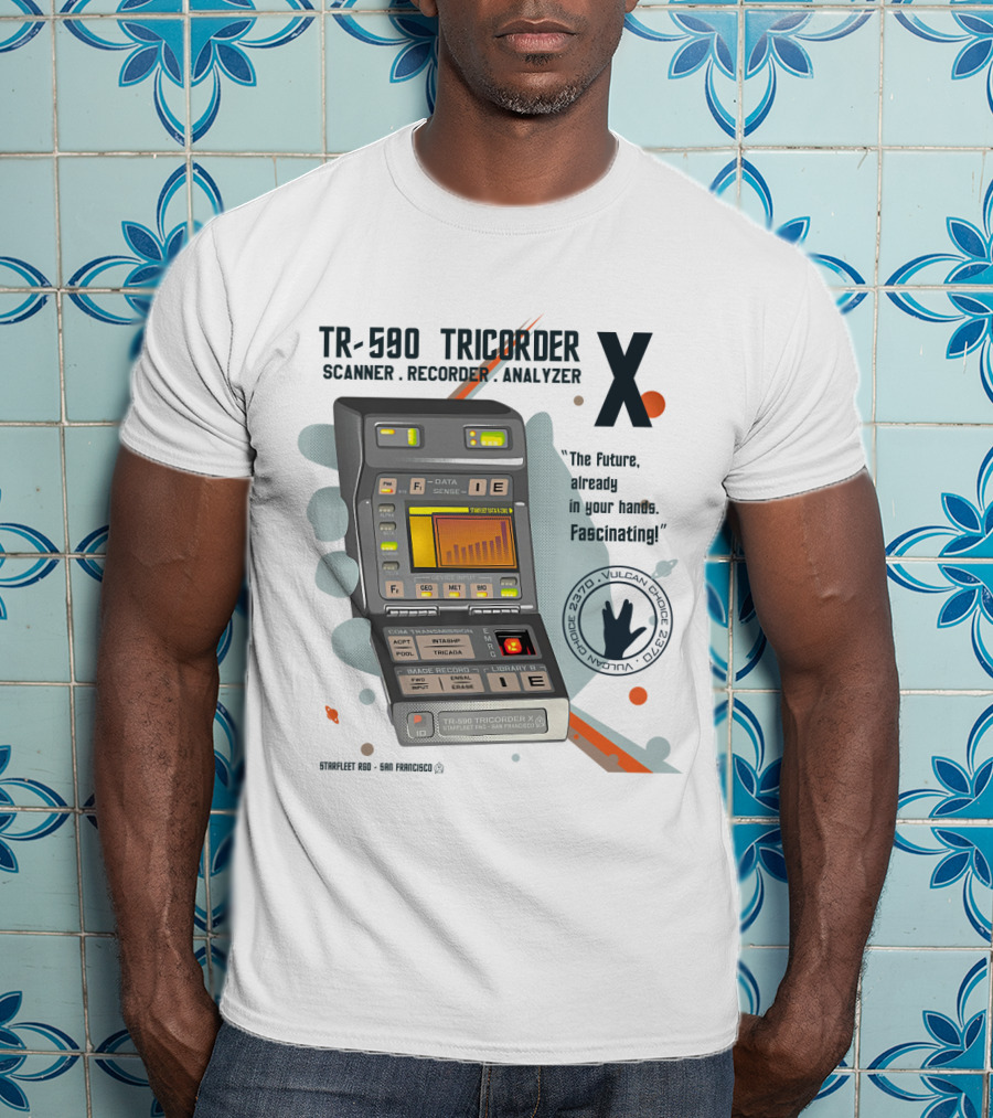 TR-590 Tricorder X Scanner Recorder Analyzer Star Trek Fascinating T-Shirt